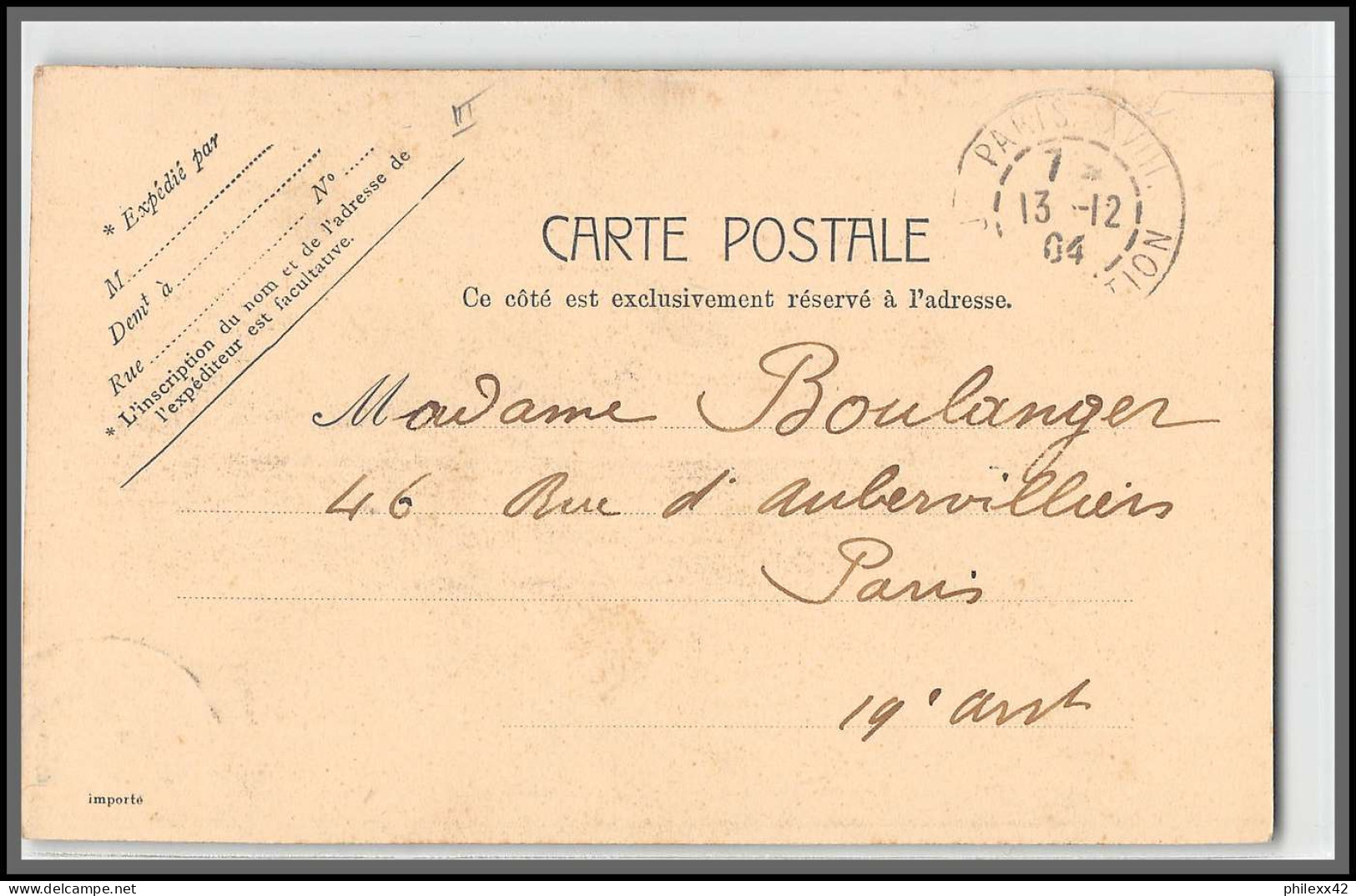 49442 N°111 Blanc Paris 1904 France Femme Ange Anges AngelotCarte Maximum (card) - ...-1929