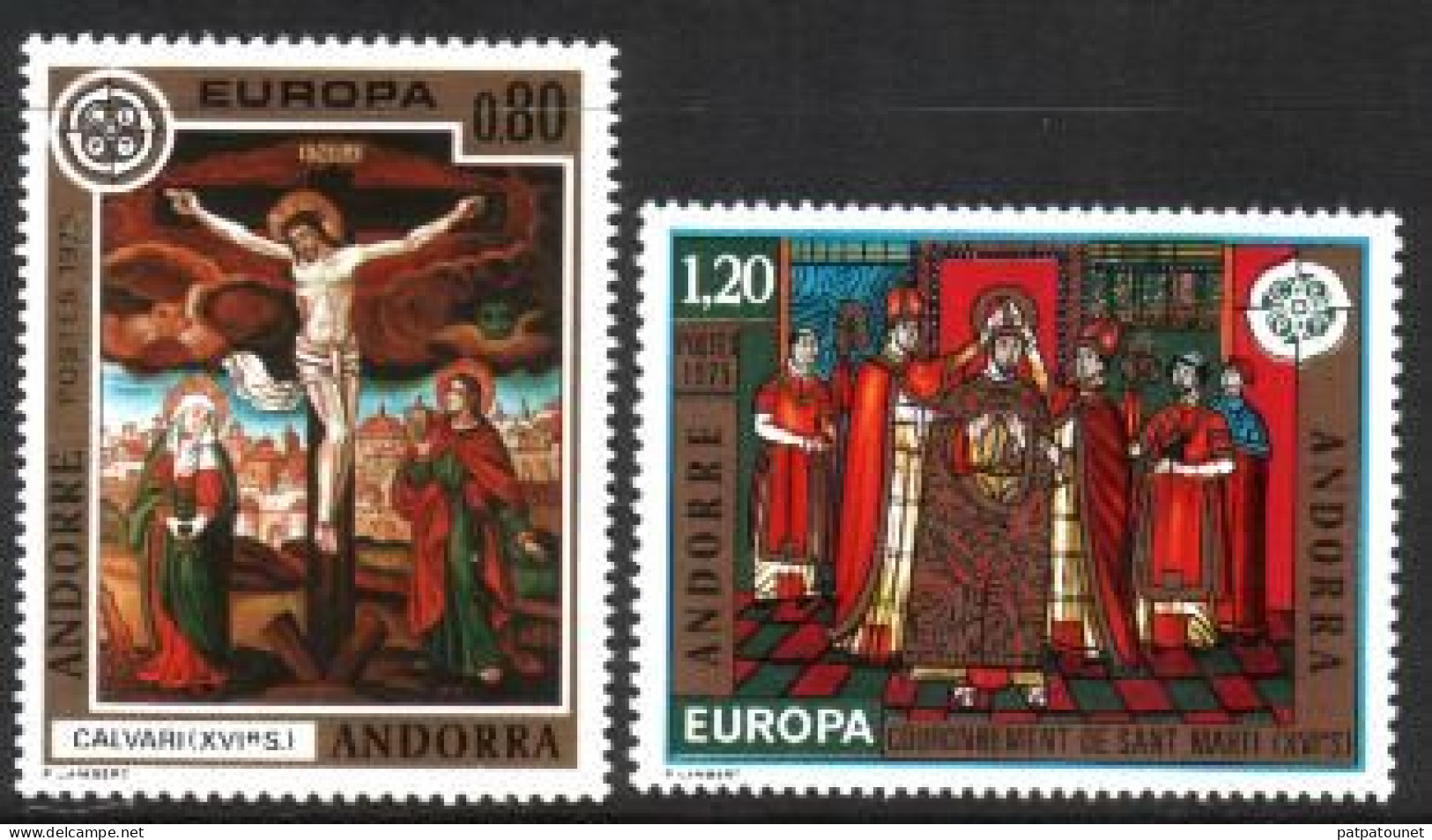 Andorre Français Europa CEPT 1975 MNH Yv 243/4 Cote 18,5 Euros - 1975