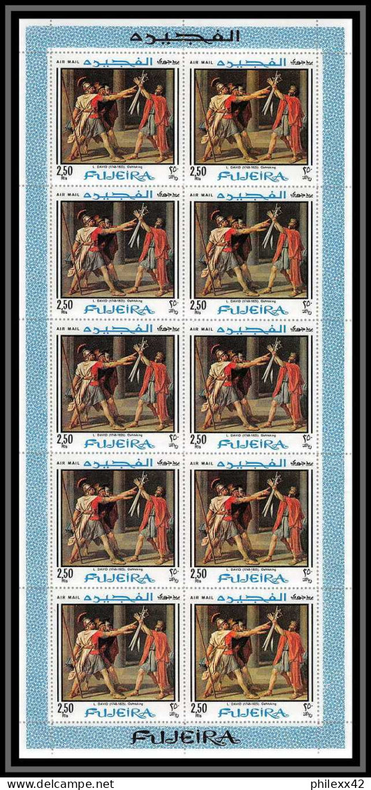 490 Fujeira MNH ** N° 224 /233 A Tableau (tableaux Paintings) Goya Whistler David Feuilles (sheets) Cote 170 Euros - Fujeira