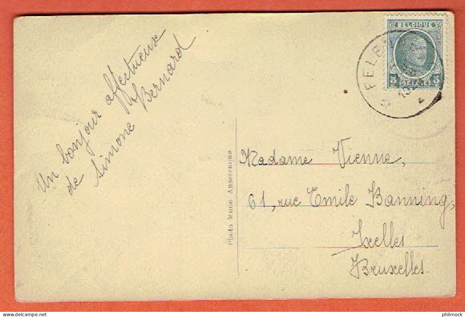 J - Relais - Sterstempel Felenne 1923 Sur Carte Postale Vallée De La Houille - Circulée - Sterstempels