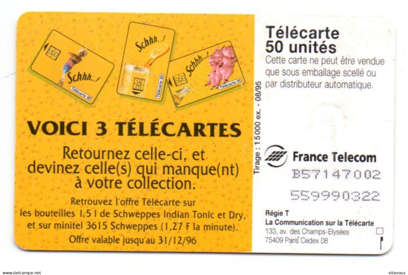 EN 1446 Cochon Pig Télécarte FRANCE 50 Unités 15 000 Ex Phonecard  (W 616) - 50 Units