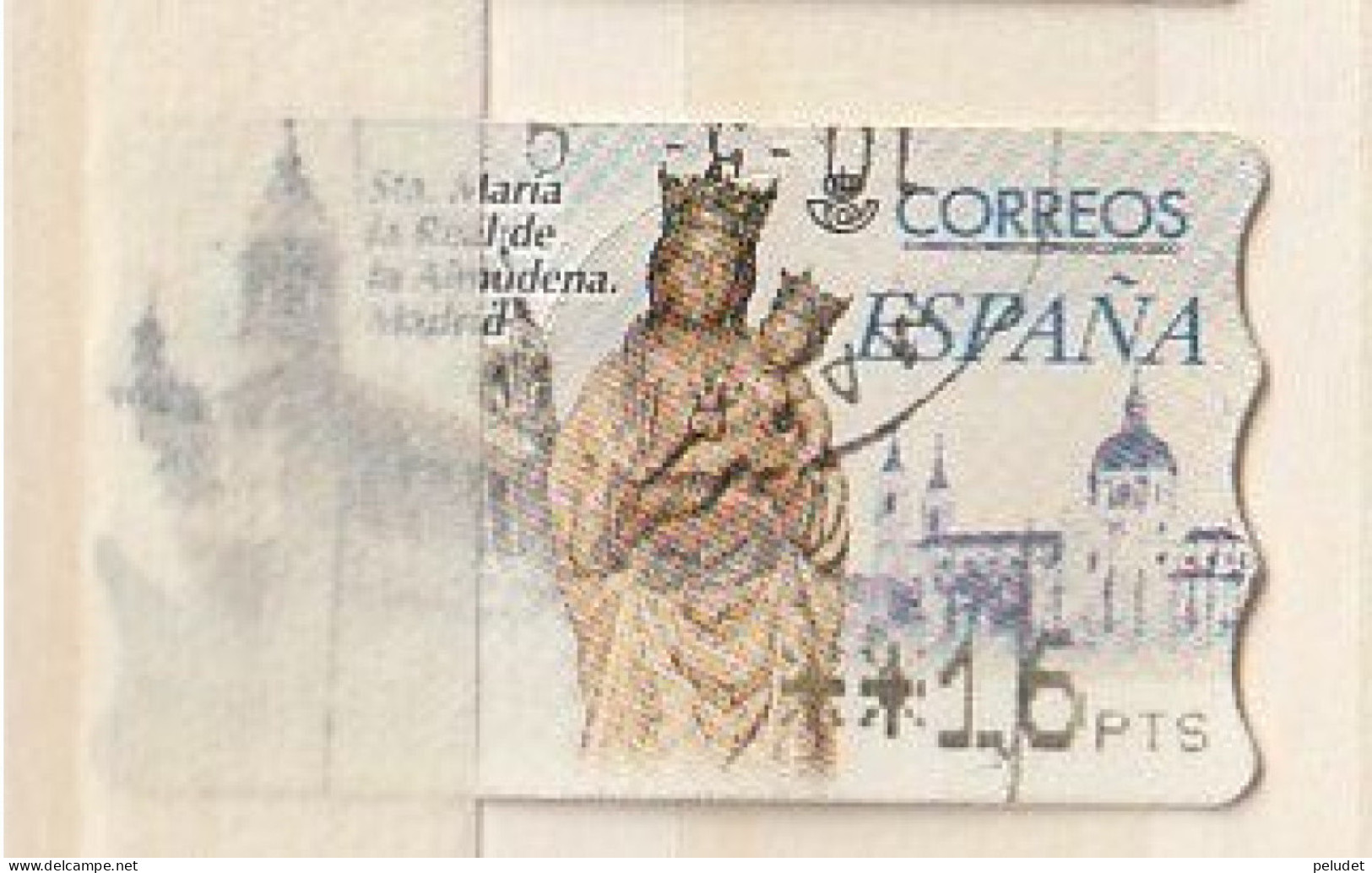 Espagne Spain España - Etiquetas Franqueo / ATM - Virgin Of The Almudena. Madrid - Mi AT28 Yt D22 - Machine Labels [ATM]