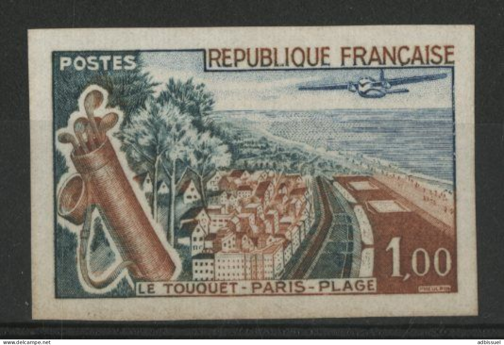 N° 1355a NON DENTELE Neuf ** (MNH) Cote 70 € Touquet Paris Plage TB - 1961-1970