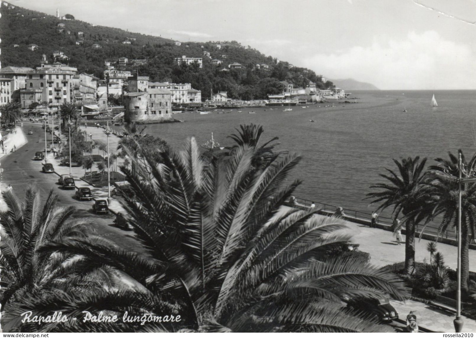 CARTOLINA ITALIA 1955 GENOVA RAPALLO LE PALME LUNGOMARE Italy Postcard ITALIEN Ansichtskarten - Pozzuoli