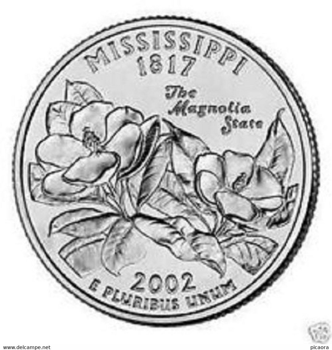 USA EEUU 25 CENTS. QUARTER DOLLAR MISSISSIPPI 2002 D  UNC NEW - 1999-2009: State Quarters