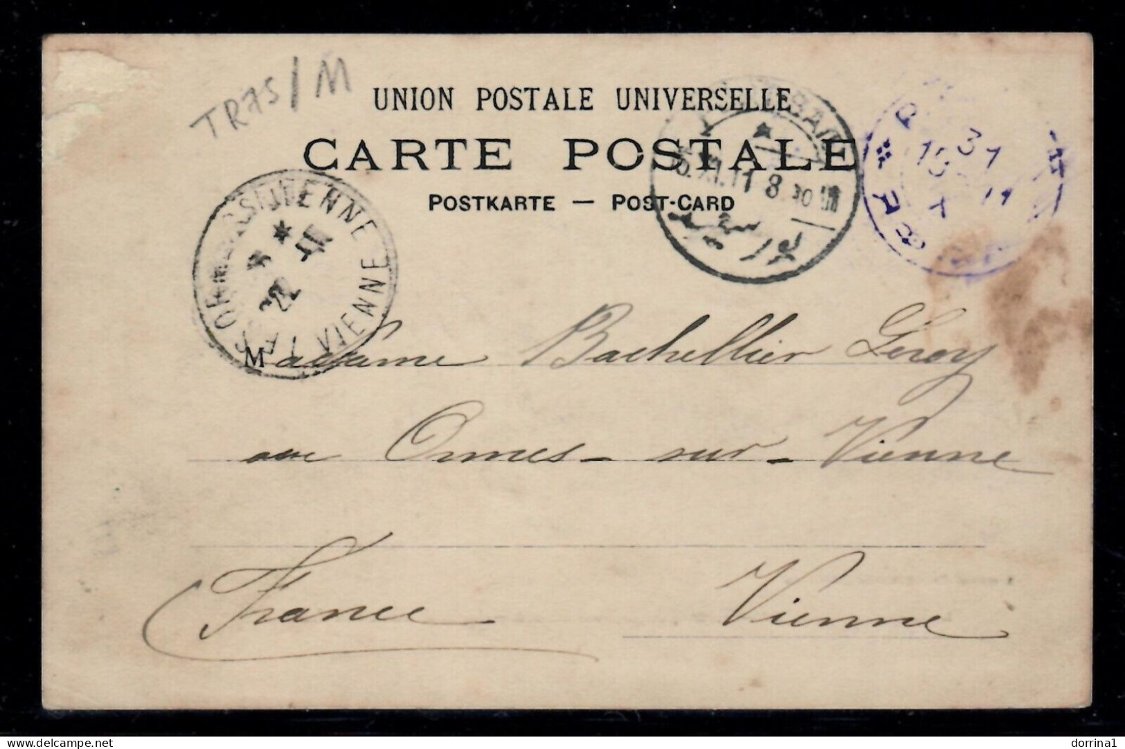 1911 Jaffa Russia Levant Post Office In Palestine Postcard - MISSING STAMP - Turkish Empire