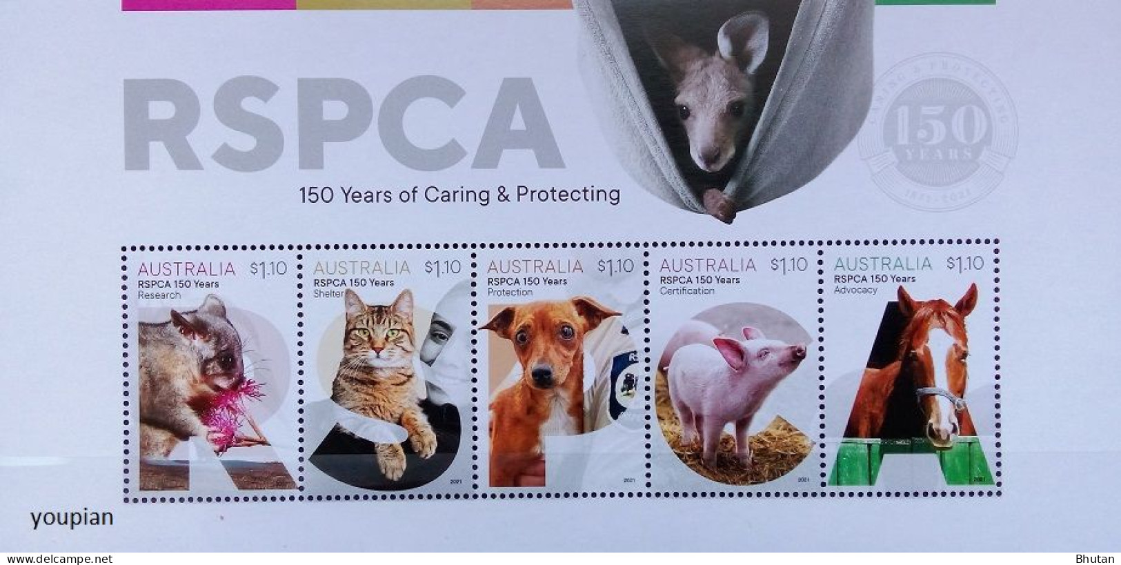 Australia 2021, RSPCA - 150 Years Of Caring & Protecting, MNH S/S - Nuevos