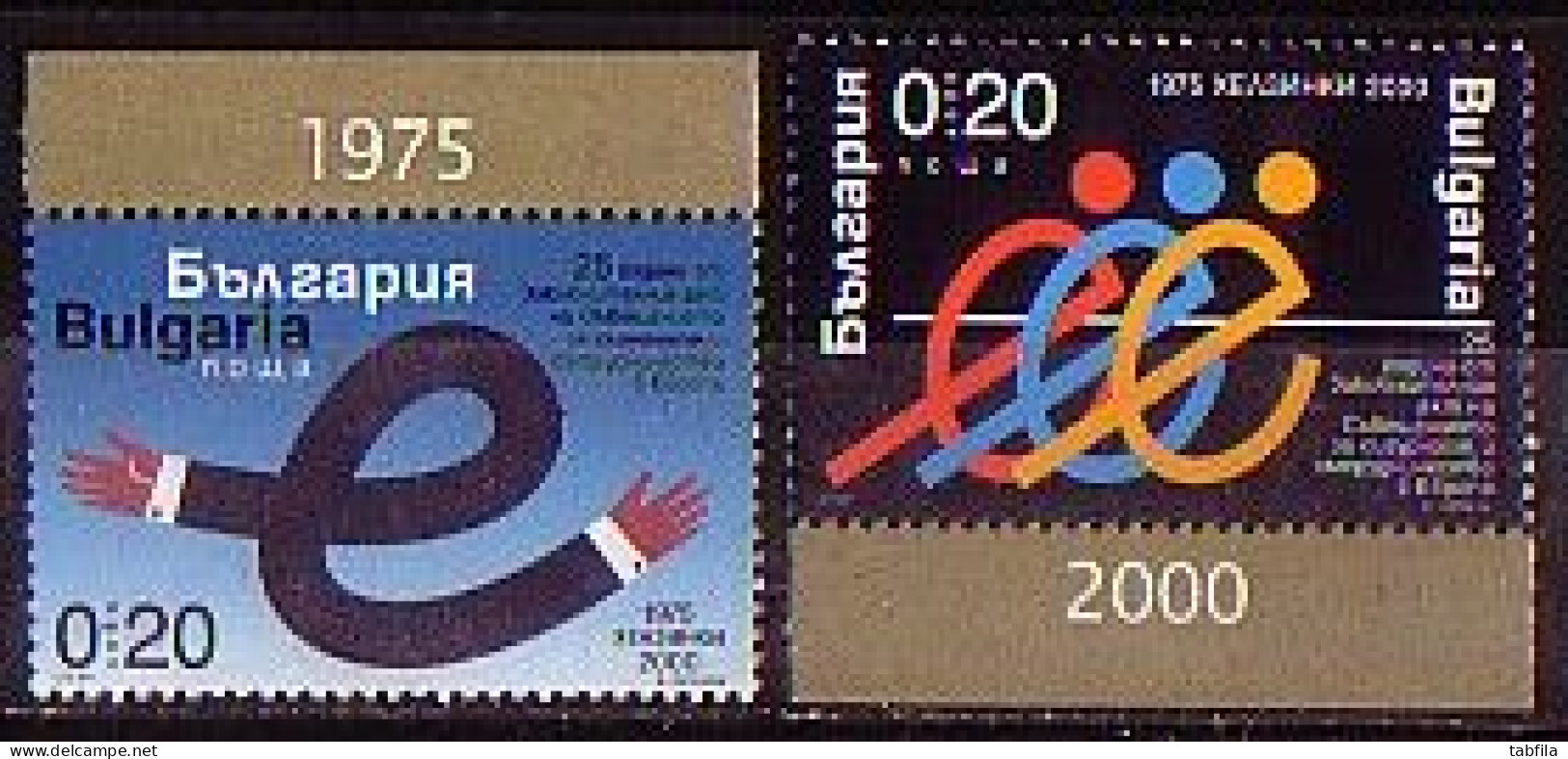 BULGARIA - 2000 - 25 Anns Helzinki - 2v MNH - Neufs