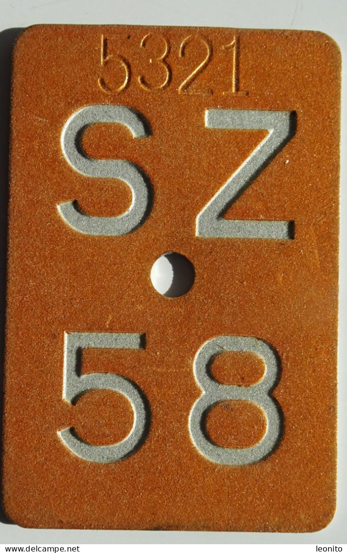 Velonummer Schwyz SZ 58 - Number Plates