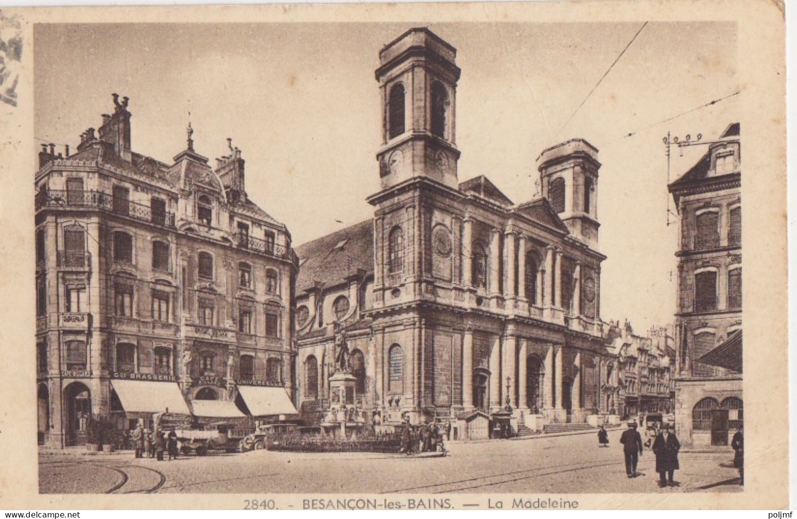 CP (Besançon Les Bains) Obl. Besançon Battant Le 31/5/45 Sur 1f50 Dulac Rose N° 691 (Tarif Du 1/3/45) - 1944-45 Marianna Di Dulac