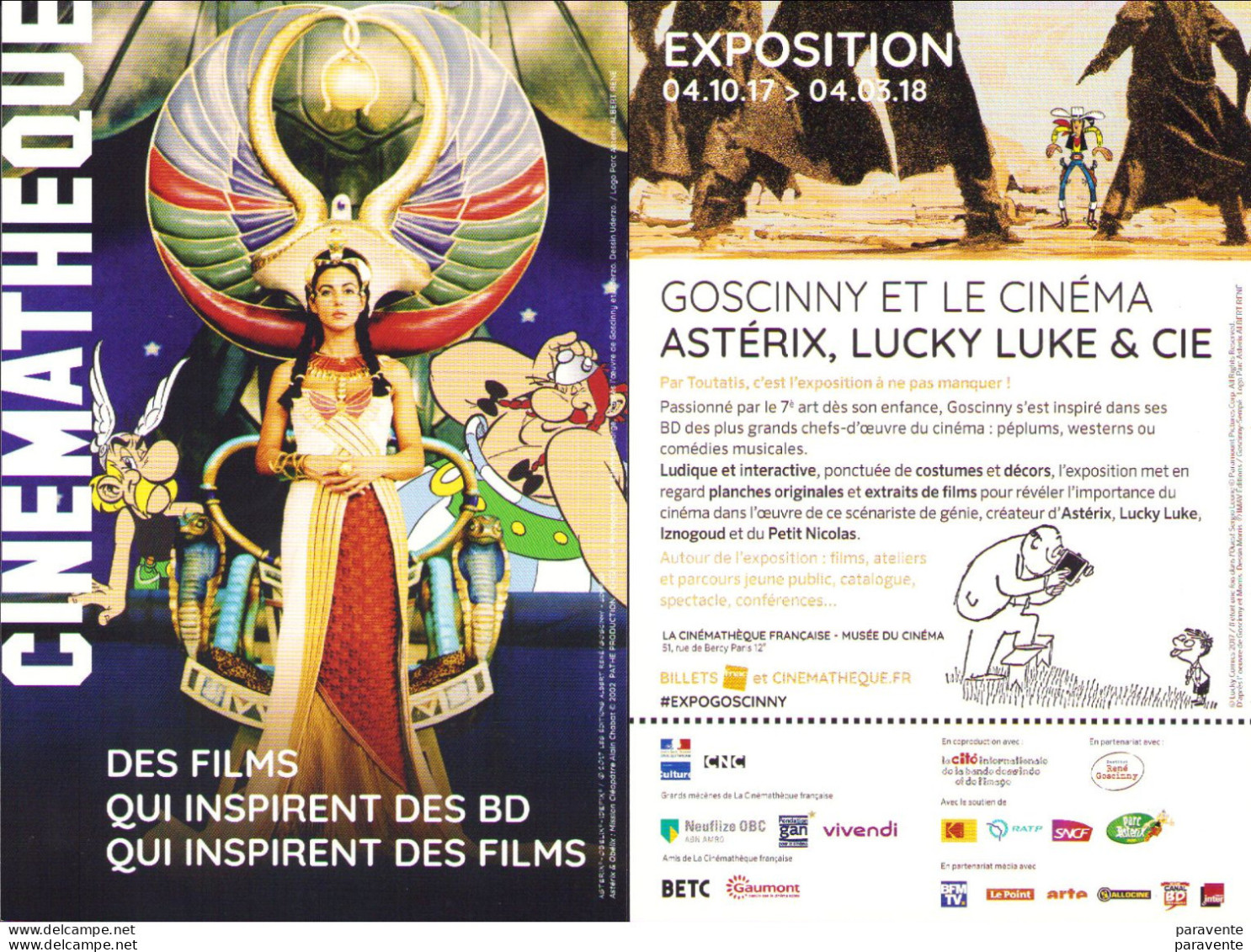 ASTERIX  - SEMPE : Flyer Exposition GOSCINNY ET LE CINEMA - Astérix