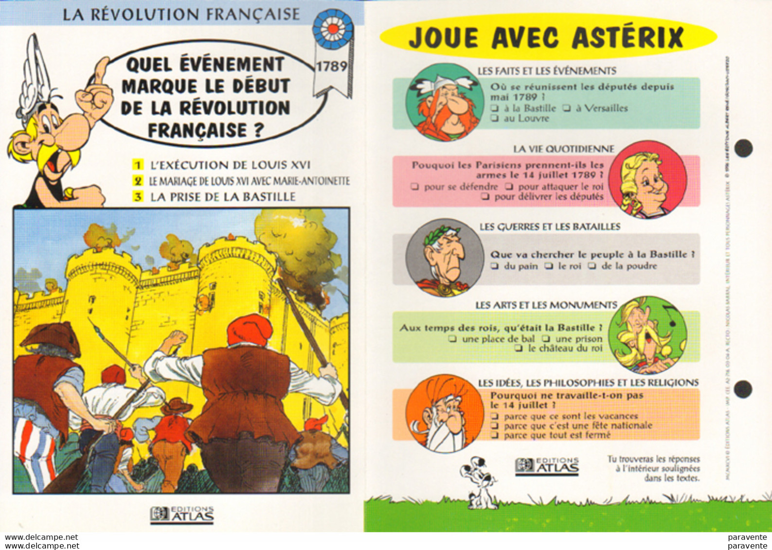 ASTERIX : enveloppe ATLAS 1997 (8 objets)