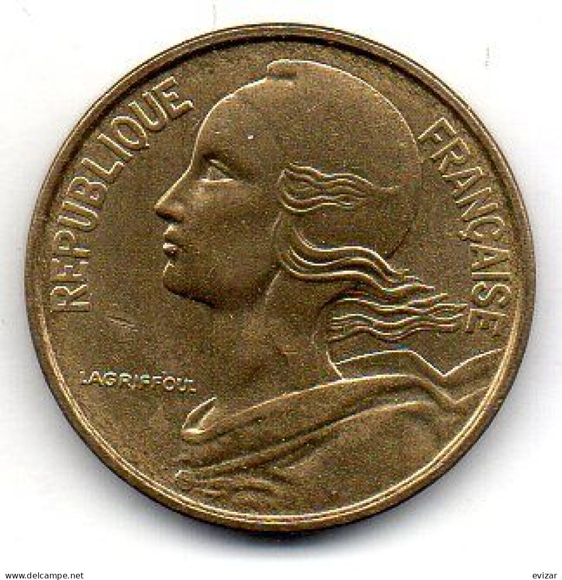 FRANCE, 50 Centimes, Aluminum-Bronze, Year 1962, KM # 939.1 - 50 Centimes