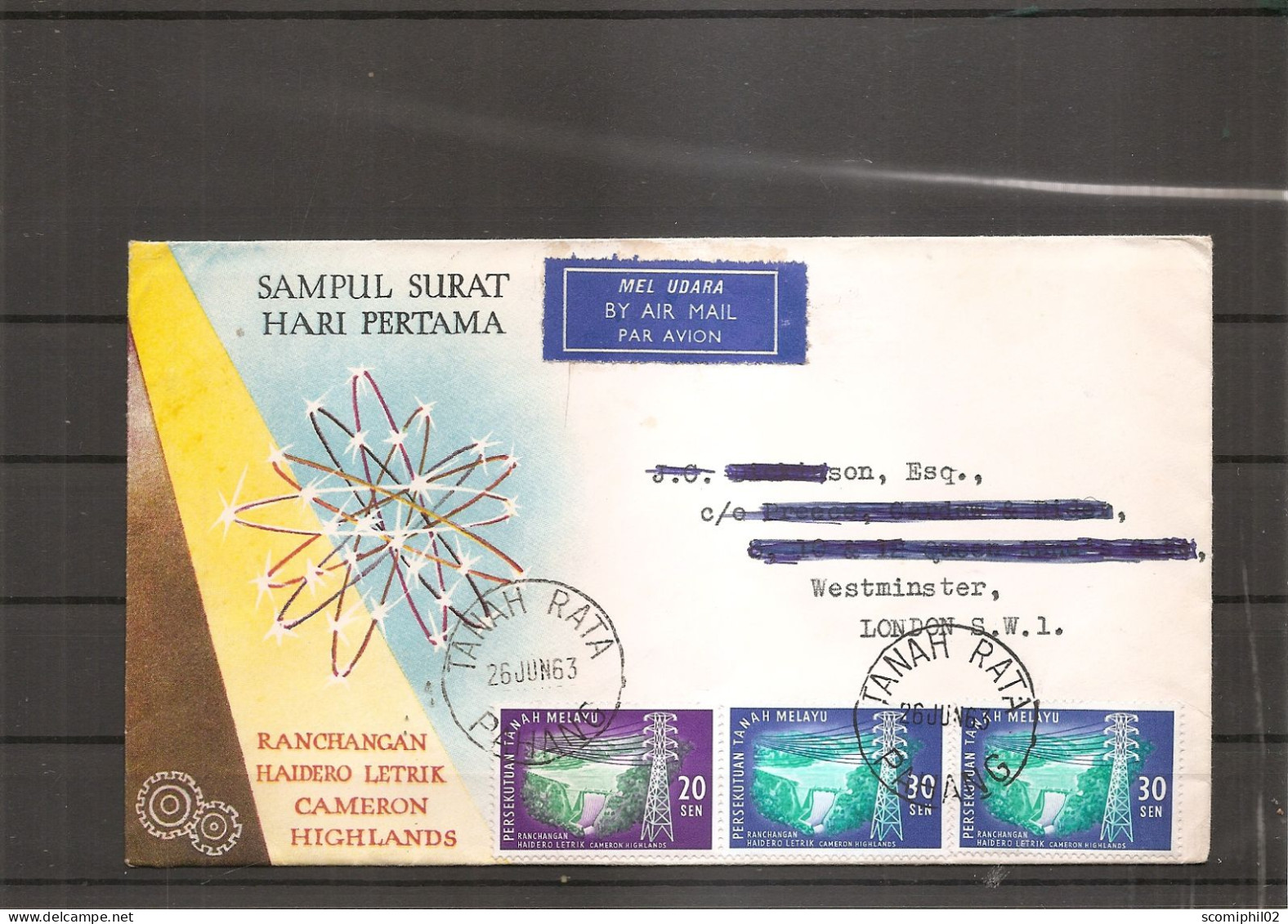 Malaisie ( Lettre Illustrée De 1963 De Tanahrata Vers La Grande-Bretagne à Voir) - Federation Of Malaya