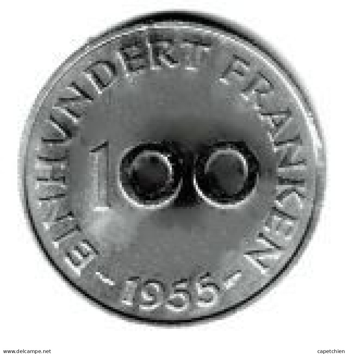 SAARLAND  / 100 FRANKEN / 1955 - 100 Franchi