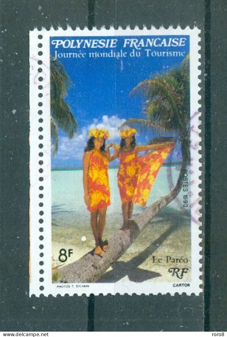 POLYNESIE - N°367 Oblitéré - Journée Mondiale Du Tourisme. Le Paréo. - Used Stamps