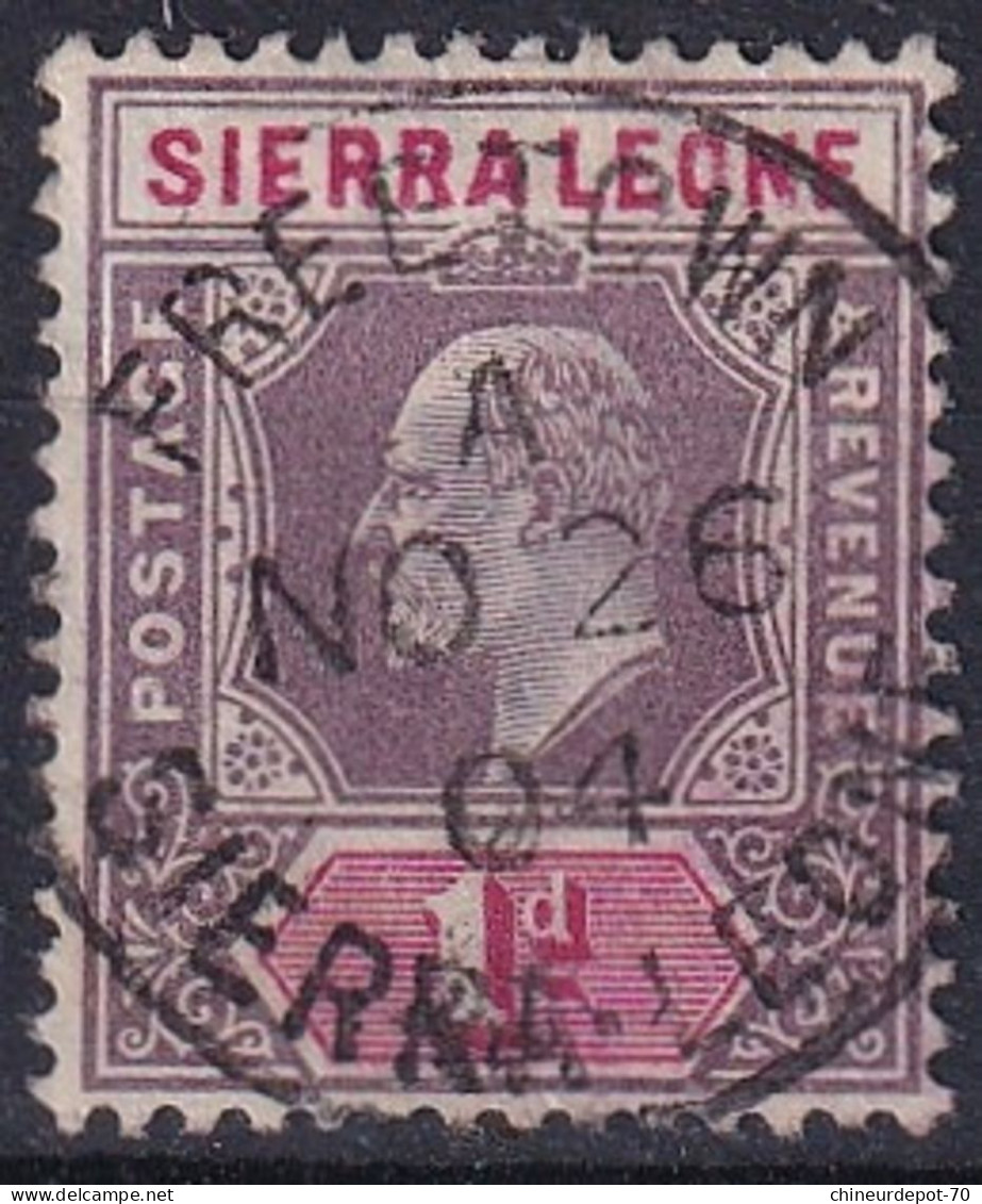 Sierra Leone Roi King Cachet Central Freetown 1904 - Sierra Leone (...-1960)