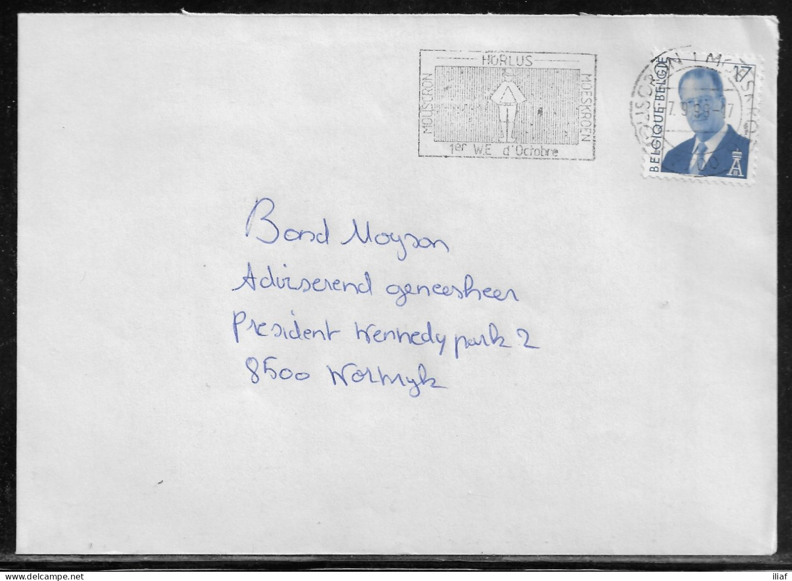 Belgium. Stamp Mi. 2732 On Letter Sent From Mouscron On 7.09.1999 For Kortryk - Briefe U. Dokumente