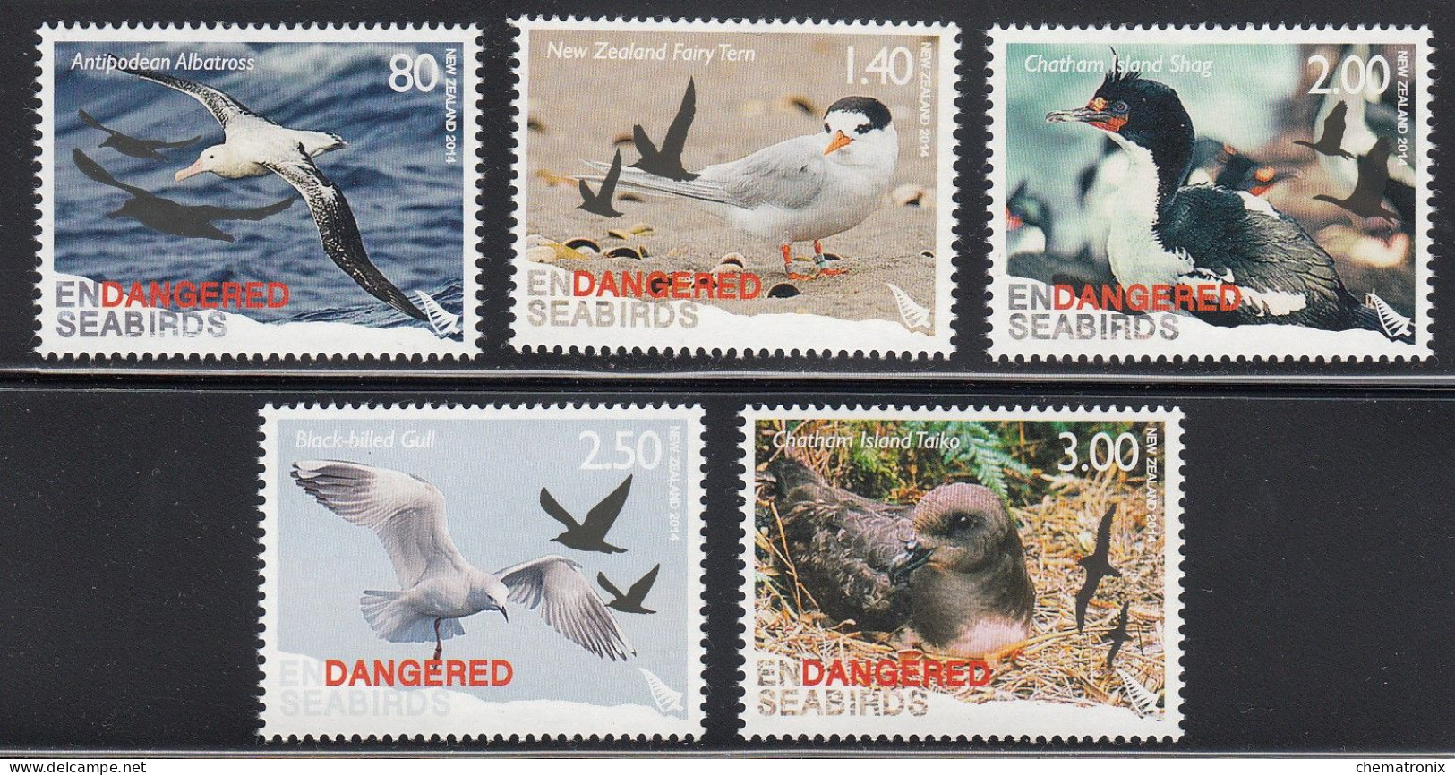 New Zealand 2014 - Endangered Seabirds - Set+m/s - MNH ** - Neufs