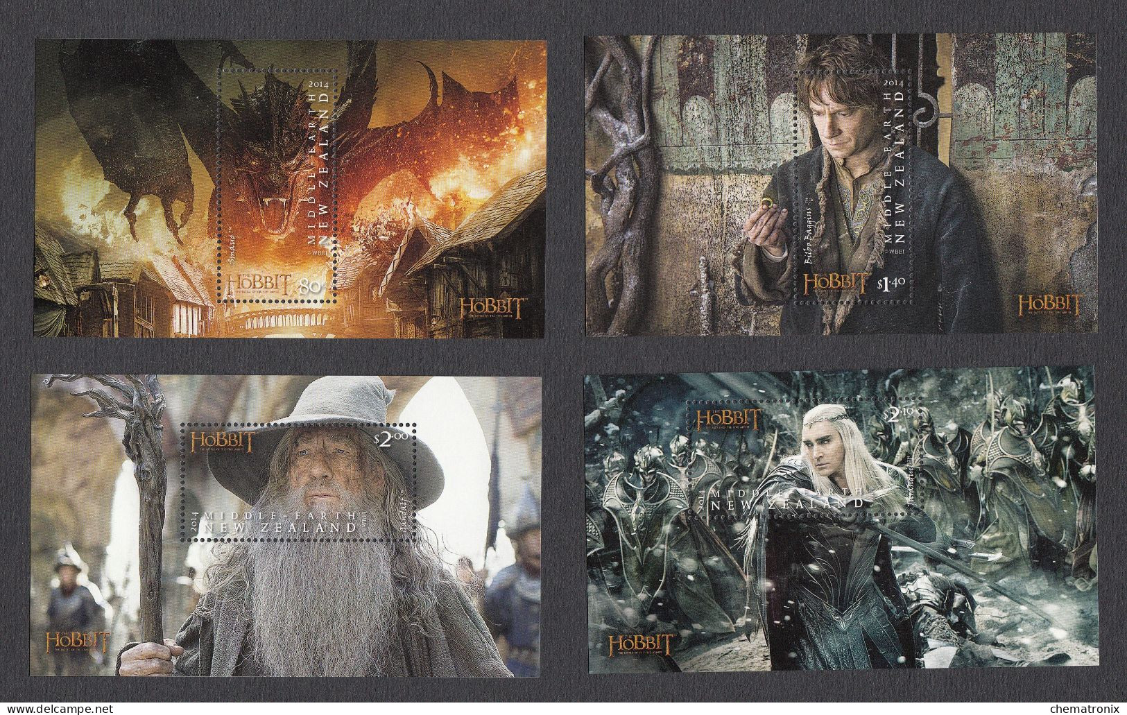 New Zealand 2014 - The Hobbit. The Battle Of The Five Armies - Set+m/s - MNH ** - Neufs