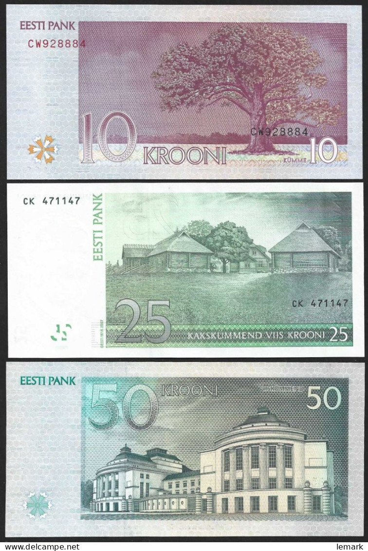 Estonia Set 8 Pcs 1-500 Krooni UNC - Estland