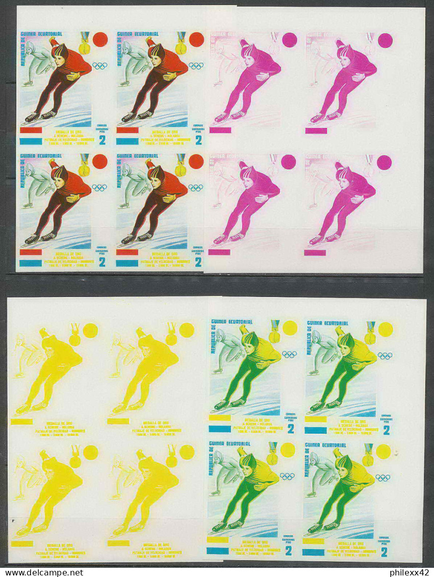 Guinée équatoriale Guinea 334b N°67 Jeux Olympiques Olympic Games Sapporo Essai Proof Non Dentelé Imperf Orate MNH ** - Patinage Artistique