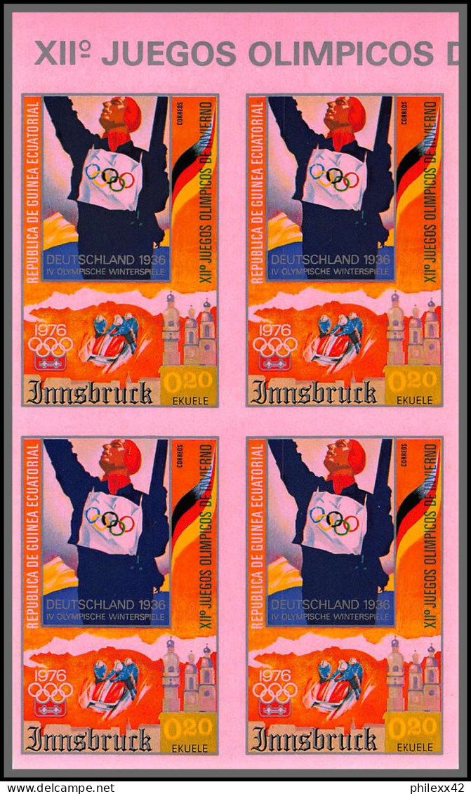 Guinée équatoriale guinea 396b N°535/45 Jeux olympiques olympic games Innsbruck Essai proof Non dentelé imperf MNH **