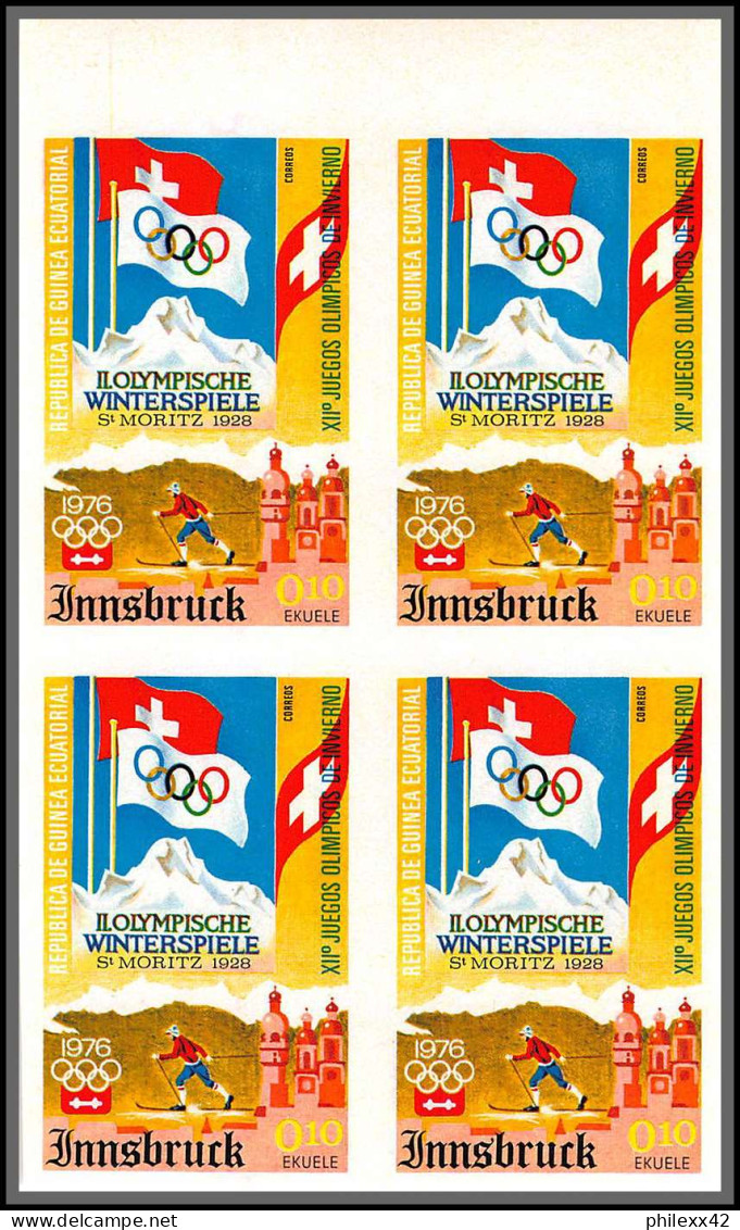 Guinée équatoriale guinea 396b N°535/45 Jeux olympiques olympic games Innsbruck Essai proof Non dentelé imperf MNH **