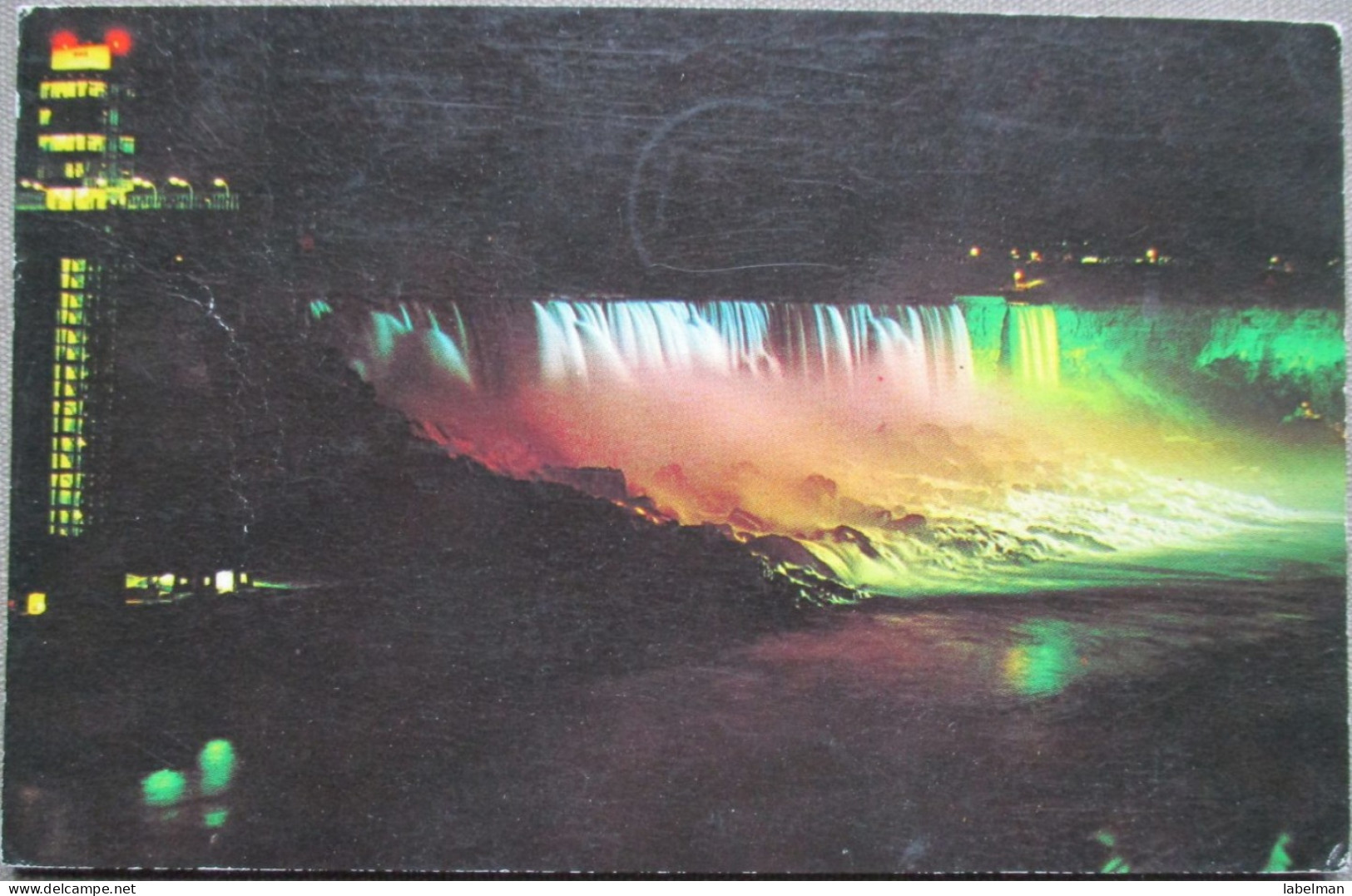 USA UNITED STATES NIAGARA FALLS NIGHT ILLUMINATION NEW YORK CARD CARTE POSTALE POSTKARTE POSTCARD ANSICHTSKARTE - Syracuse