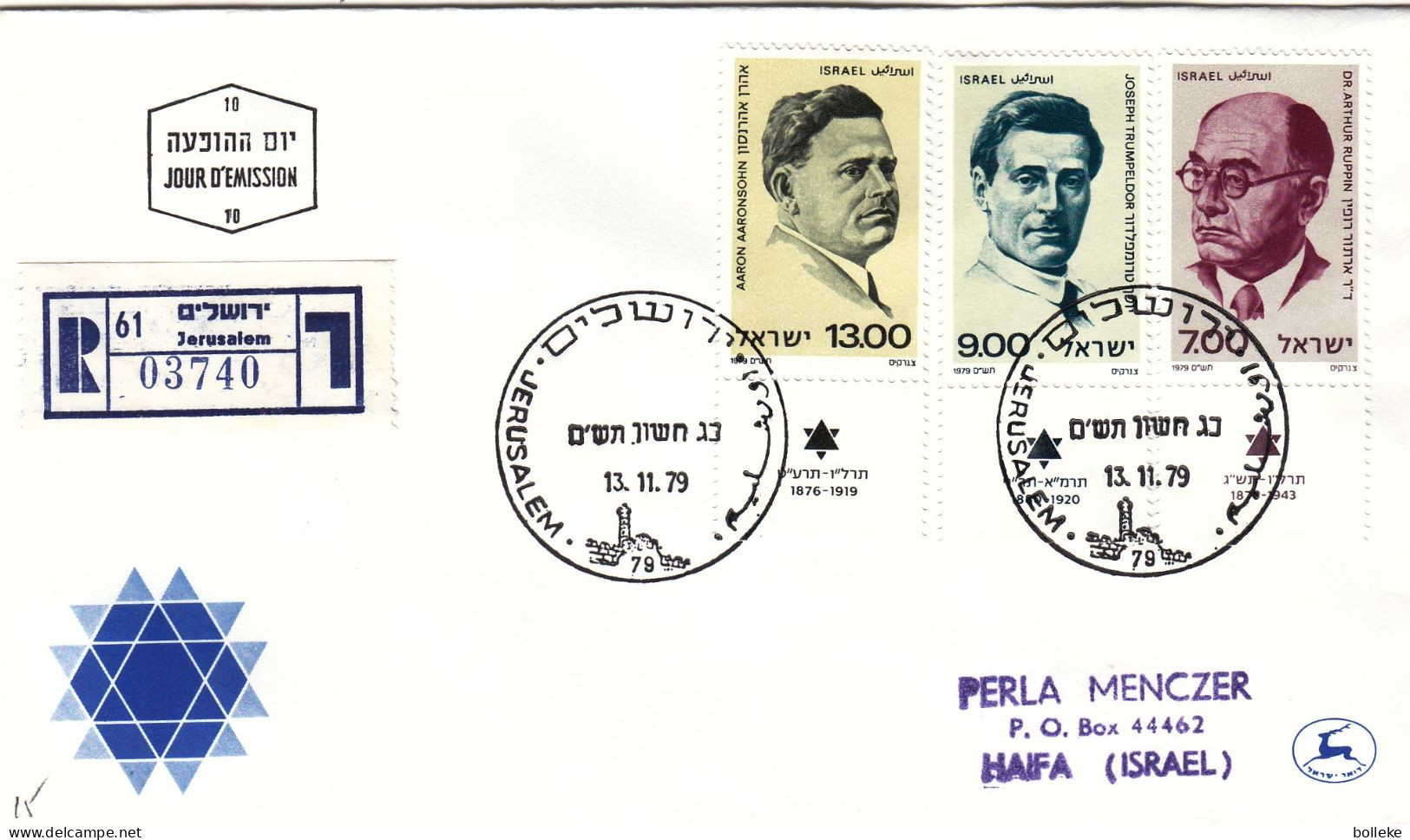 Israël - Lettre Recom De 1979 - Oblit Jerusalem - - Storia Postale