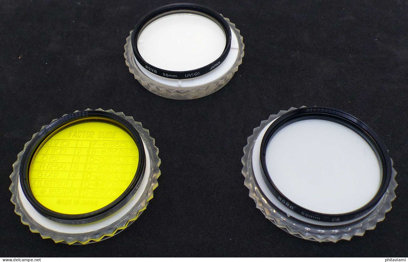 Hoya Trois Filtres: UV, Yellow Et CS (Cross Screen) Monture 55mm - Lenses