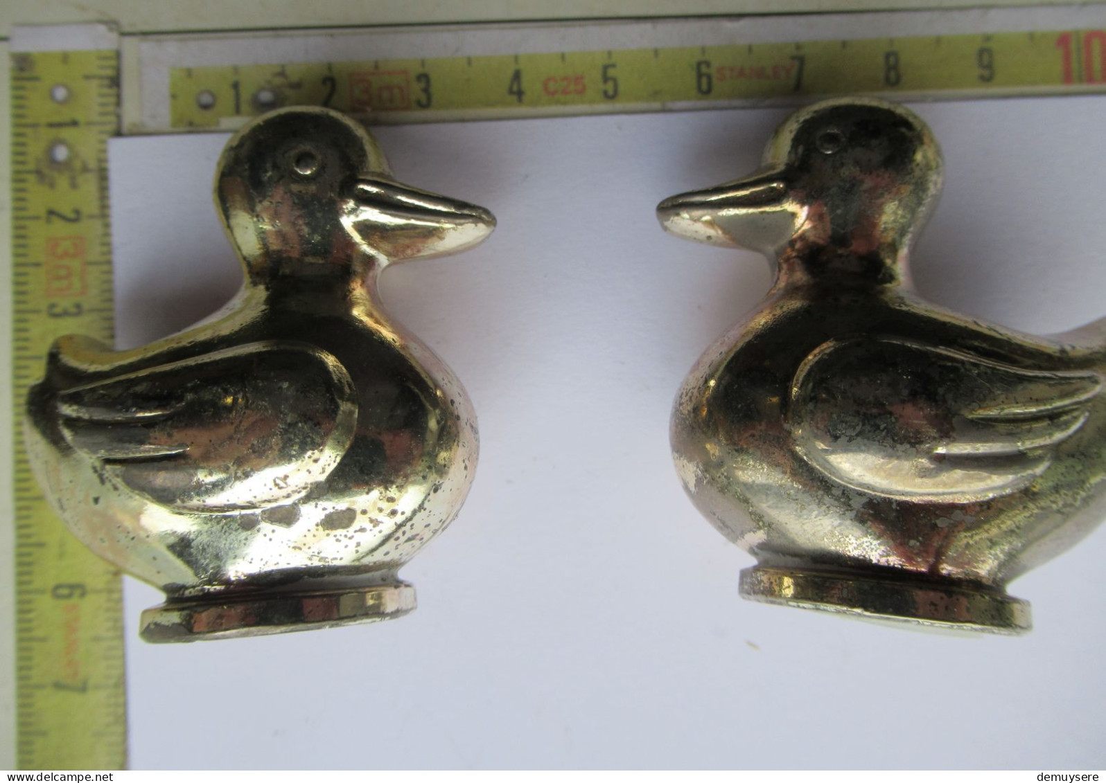 LADE 14 - 2 EENDEN - ZOUT EN PEPER POT - 2 CANARDS - SALIÈRE ET POIVRIÈRE - 2 X 55 GRAM - Metal