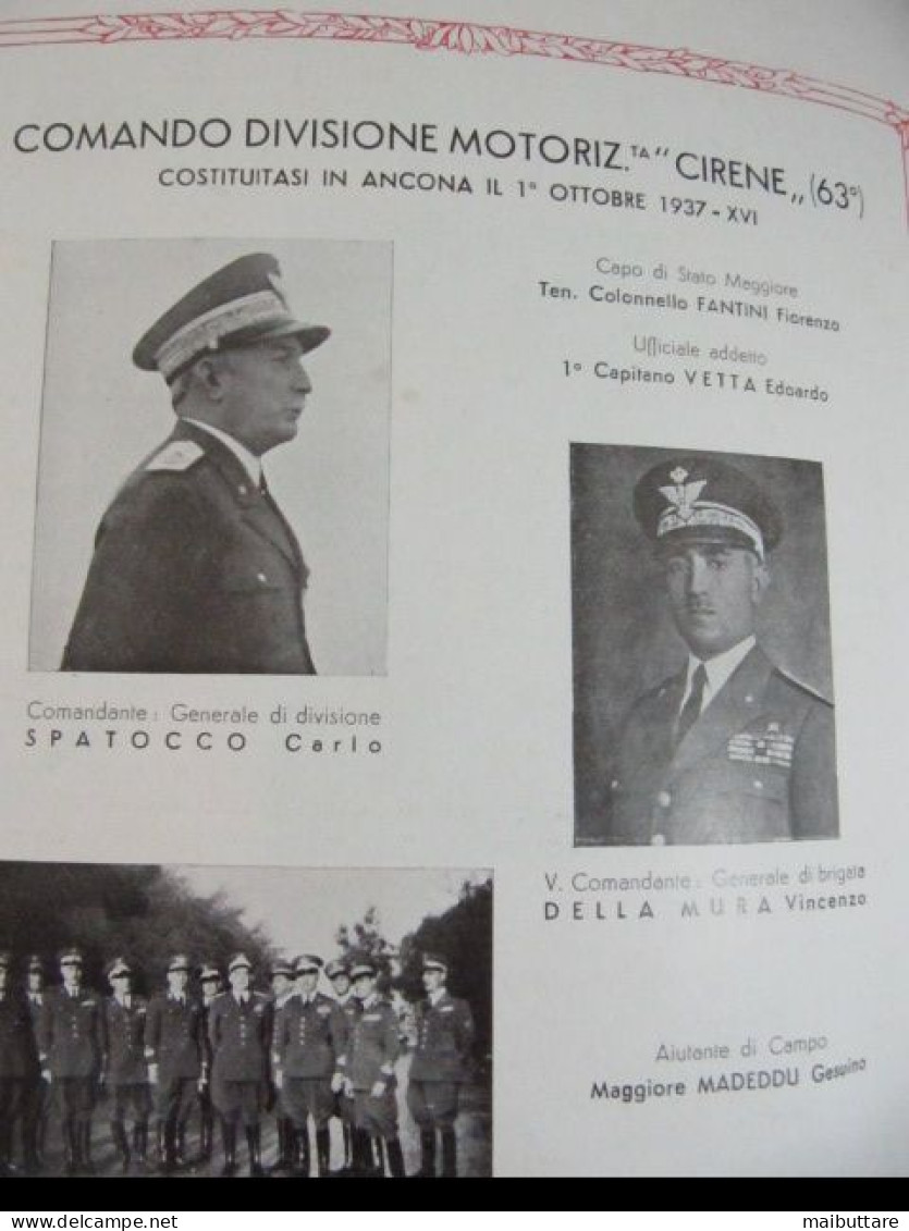 Numero Unico Divisione CIRENE 1938 Della 63^ Divisione Cirene Di Fanteria, Tutto Illustrato Con Nomi Degli Ufficiali - Weltkrieg 1939-45