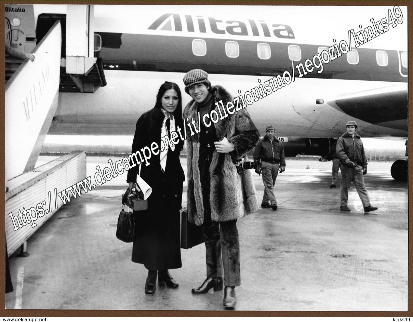 847> DON BACKY = FOTOGRAFIA ORIGINALE 1968 Aereo Alitalia = Cm 18 X 24 Circa - Fotos