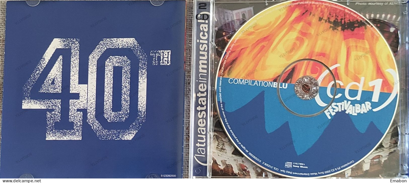 BORGATTA - ITALIANA  - 2 Cd  FESTIVALBAR 2003 - COMPILATION BLU - SONY MUSIC 2003 - USATO In Buono Stato - Sonstige - Italienische Musik