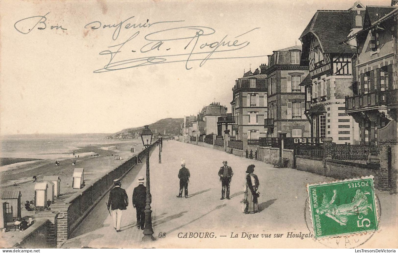 FRANCE - Cabourg - La Digue Vue Sur Houlgate - Carte Postale Ancienne - Cabourg