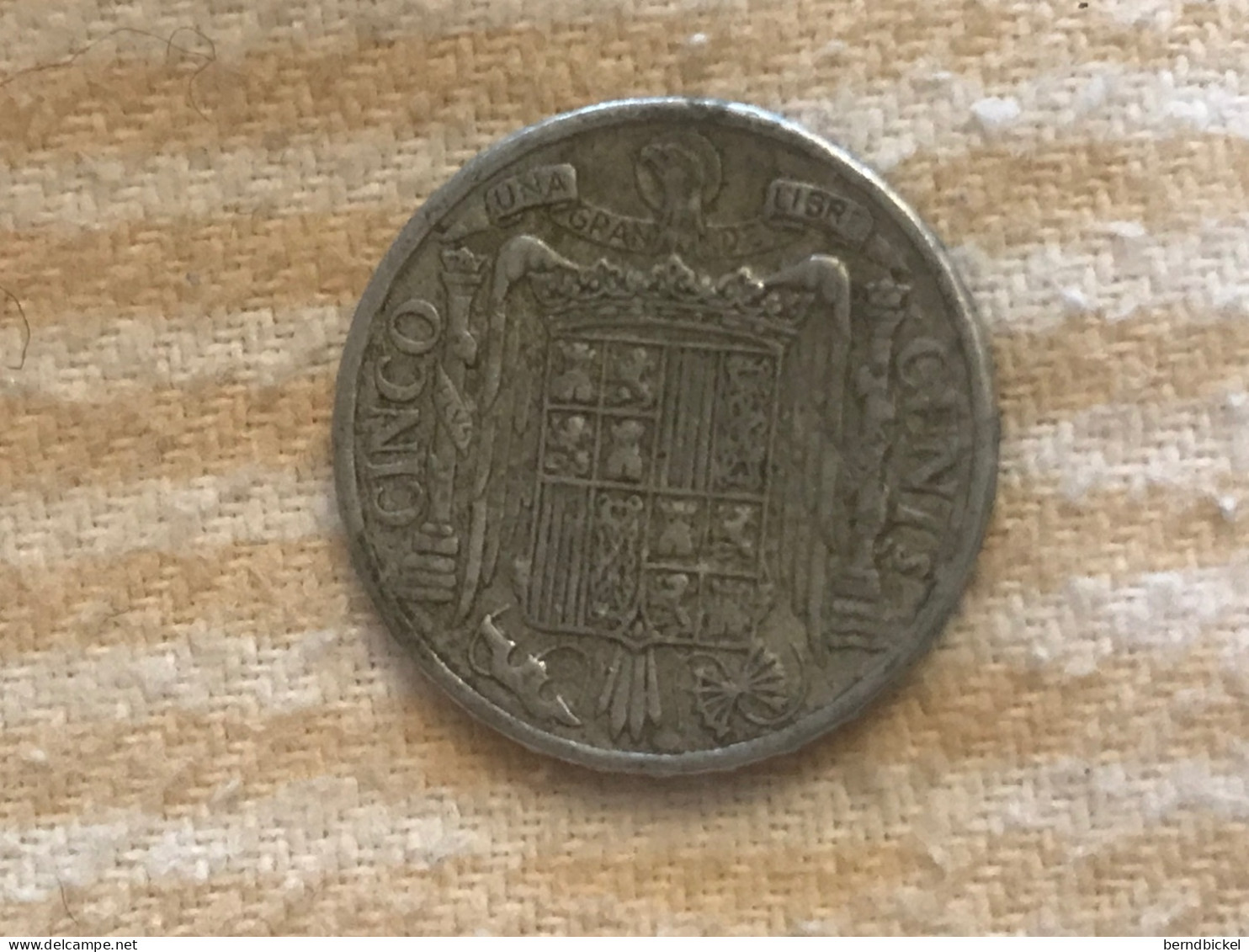 Münze Münzen Umlaufmünze Spanien 5 Centimos 1945 - 5 Céntimos