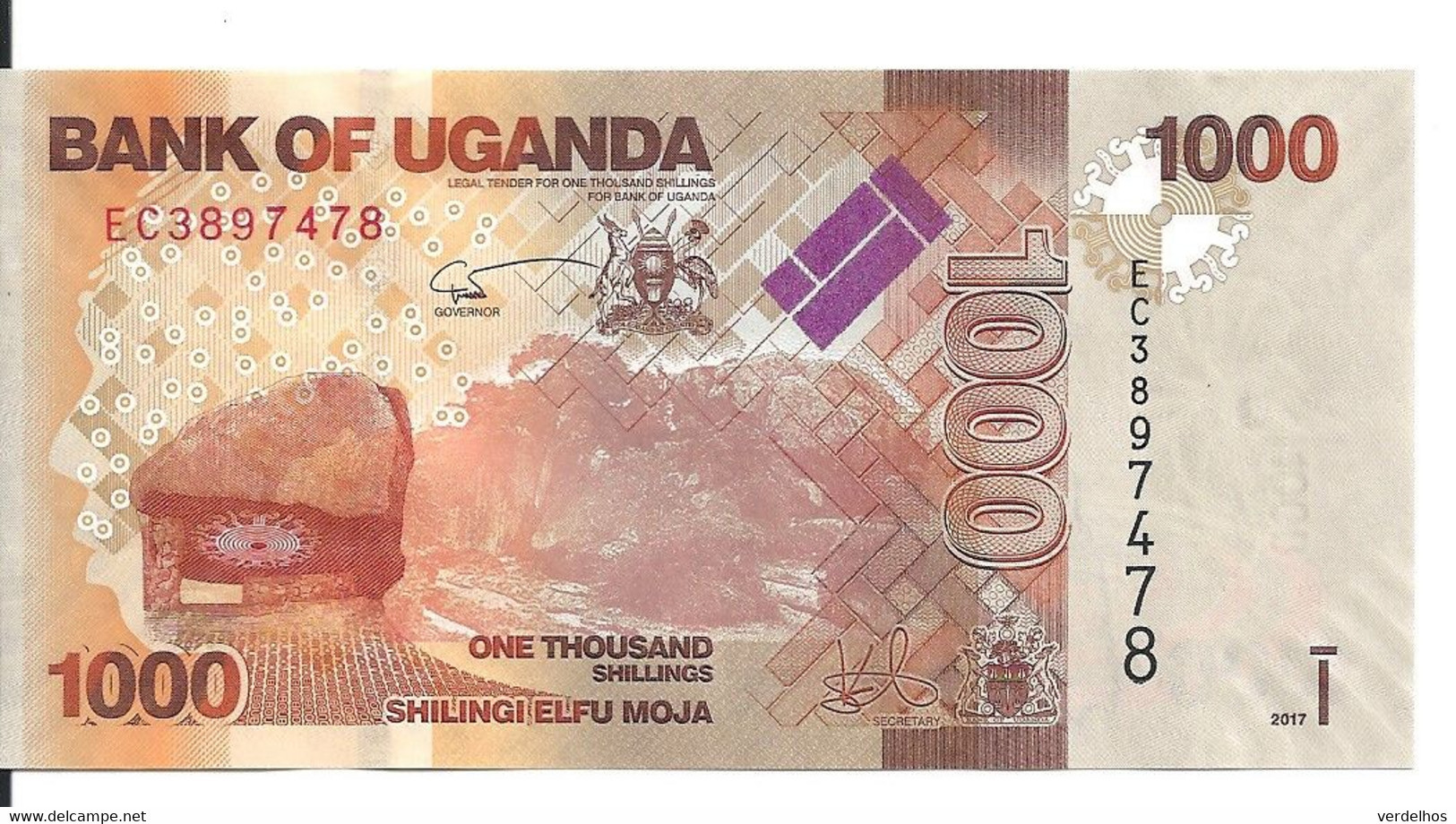 OUGANDA 1000 SHILLINGS 2017 UNC P 49 E - Uganda