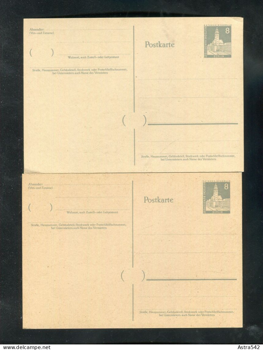 "BERLIN" 1957/1958, Postkarte Mi. P 35 2x ** (50016) - Postales - Nuevos