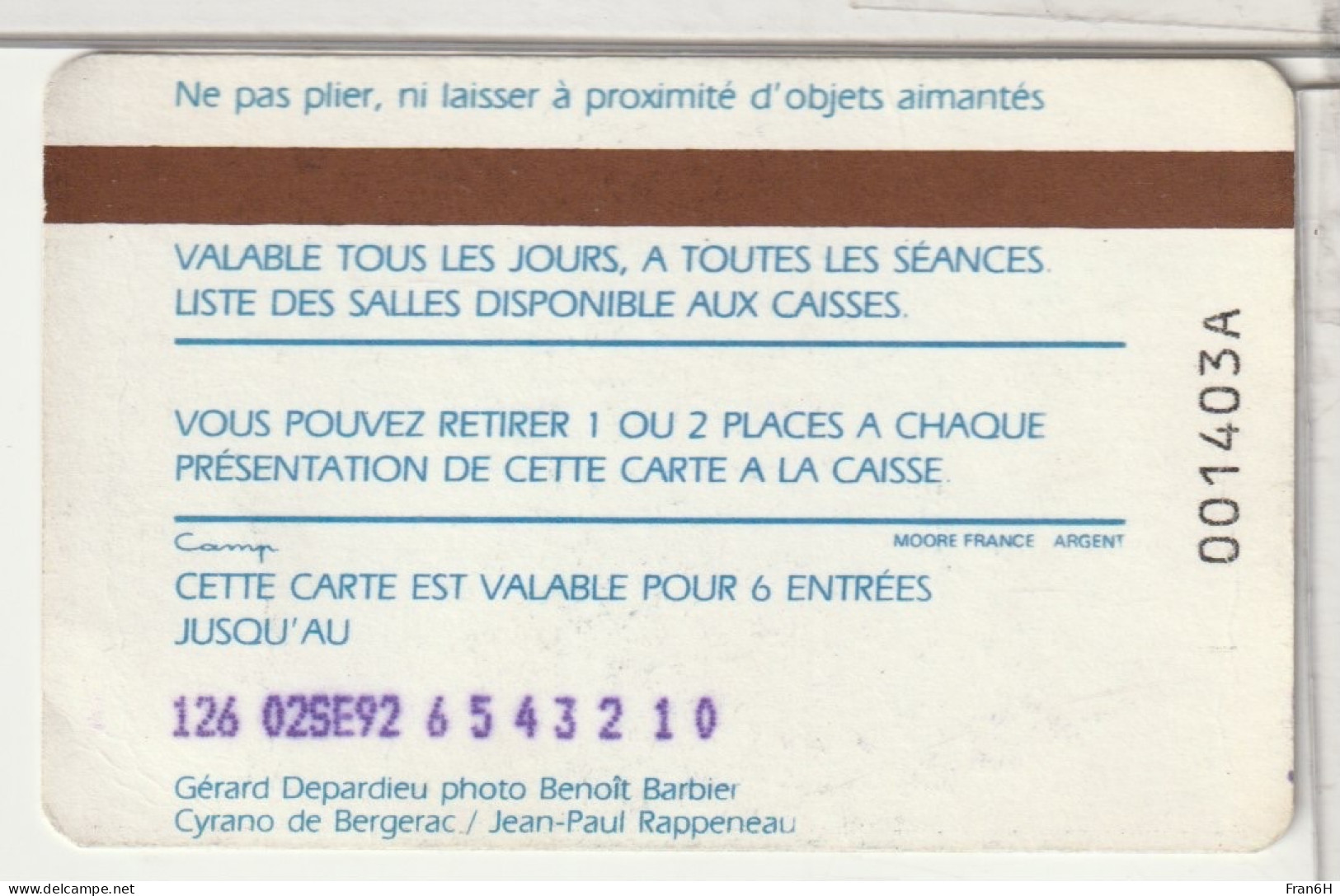 CINÉCARTE  - UGC PRIVILEGE 2 - Movie Cards