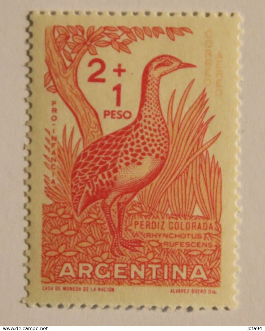 ARGENTINE 1960 Oiseau Tinamou Rhynchotus Rufescens. Neuf - Ungebraucht