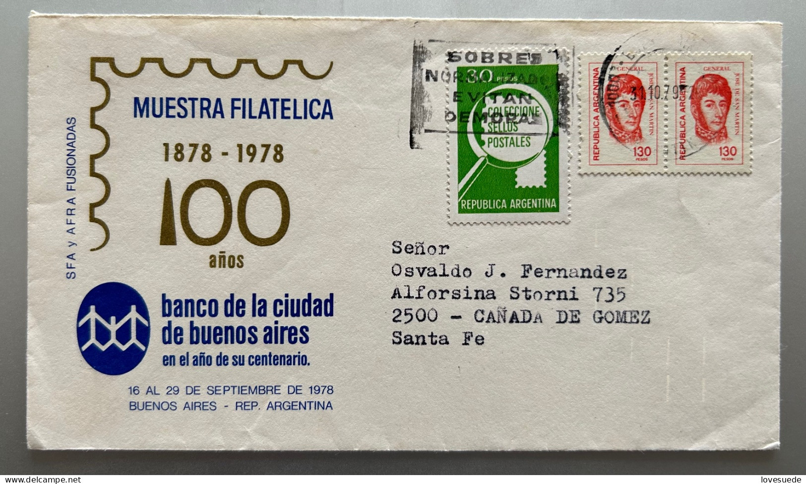 Argentine FDC 31/10/1979 - FDC