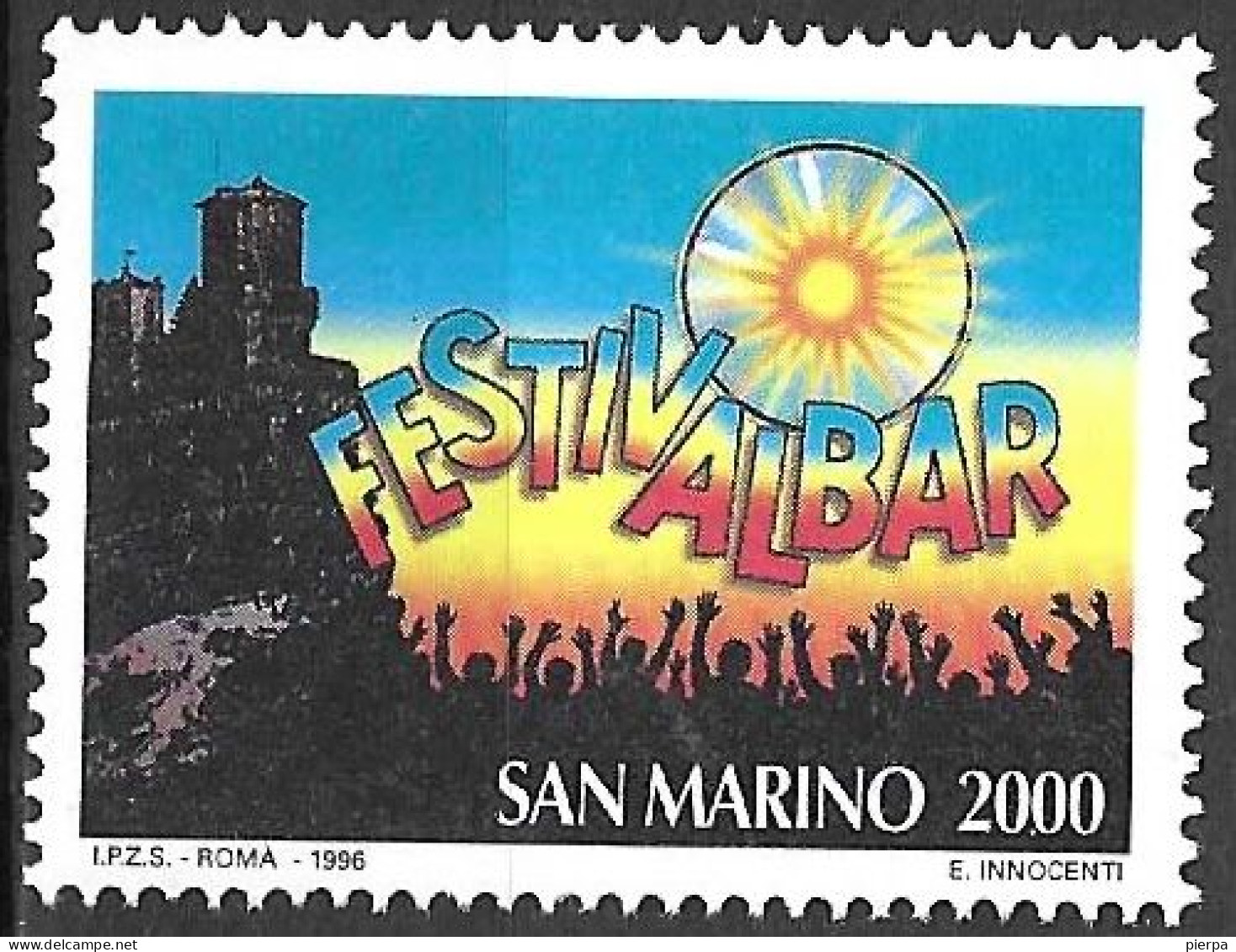 SAN MARINO - 1996 - FESTIVALBAR - NUOVO MNH** ( YVERT 1456 - MICHEL 1662 - SS  1517) - Airmail