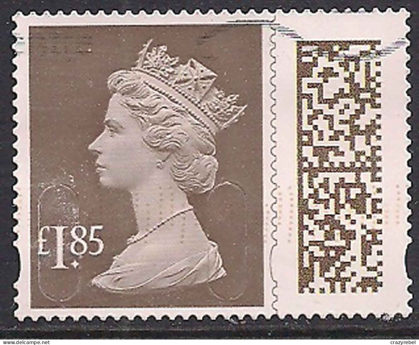 GB 2022 QE2 £1.85 Wood Brown Barcode Machin SG V4600 Used  ( 82 ) - Gebraucht