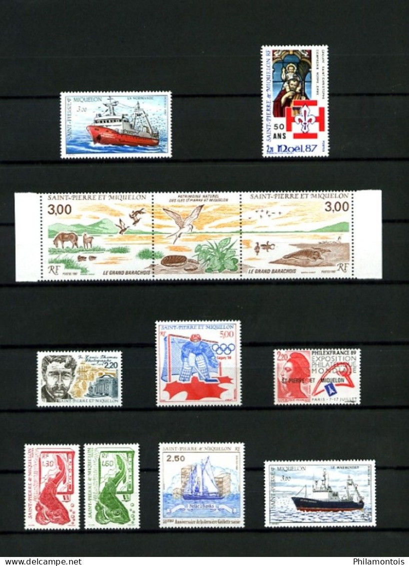 SPM - Neufs N** - Collection 1986 / 1993 - Bien Fournie - Valeur Faciale Env. 80 Eur. - Cote  Env. 300 E - Très Beaux - Lots & Serien