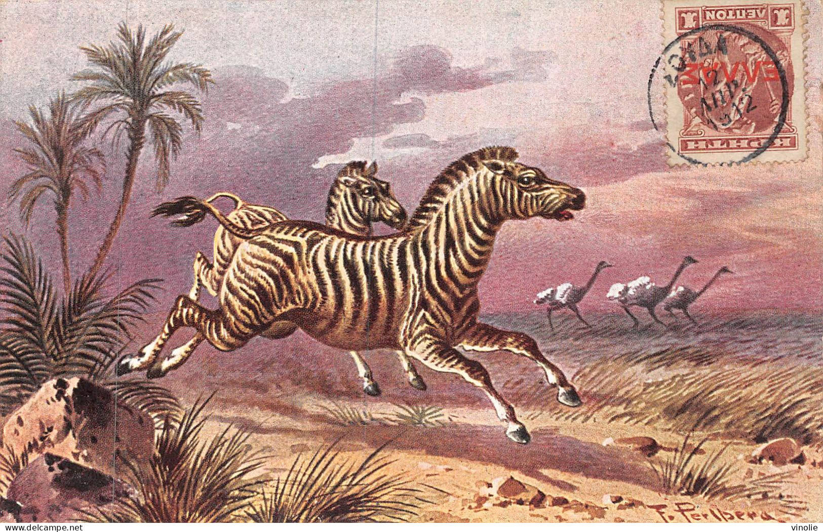 24-1681 : CARTE ILLUSTREE. ZEBRE - Zebras