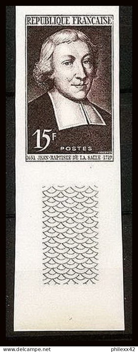 France N°882 De La Salle Ecoles Chrétiennes Non Dentelé ** MNH (Imperf) - 1951-1960