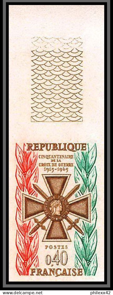 France N°1452 Croix De Guerre War 1914/1918 Non Dentelé ** MNH Imperf - 1961-1970