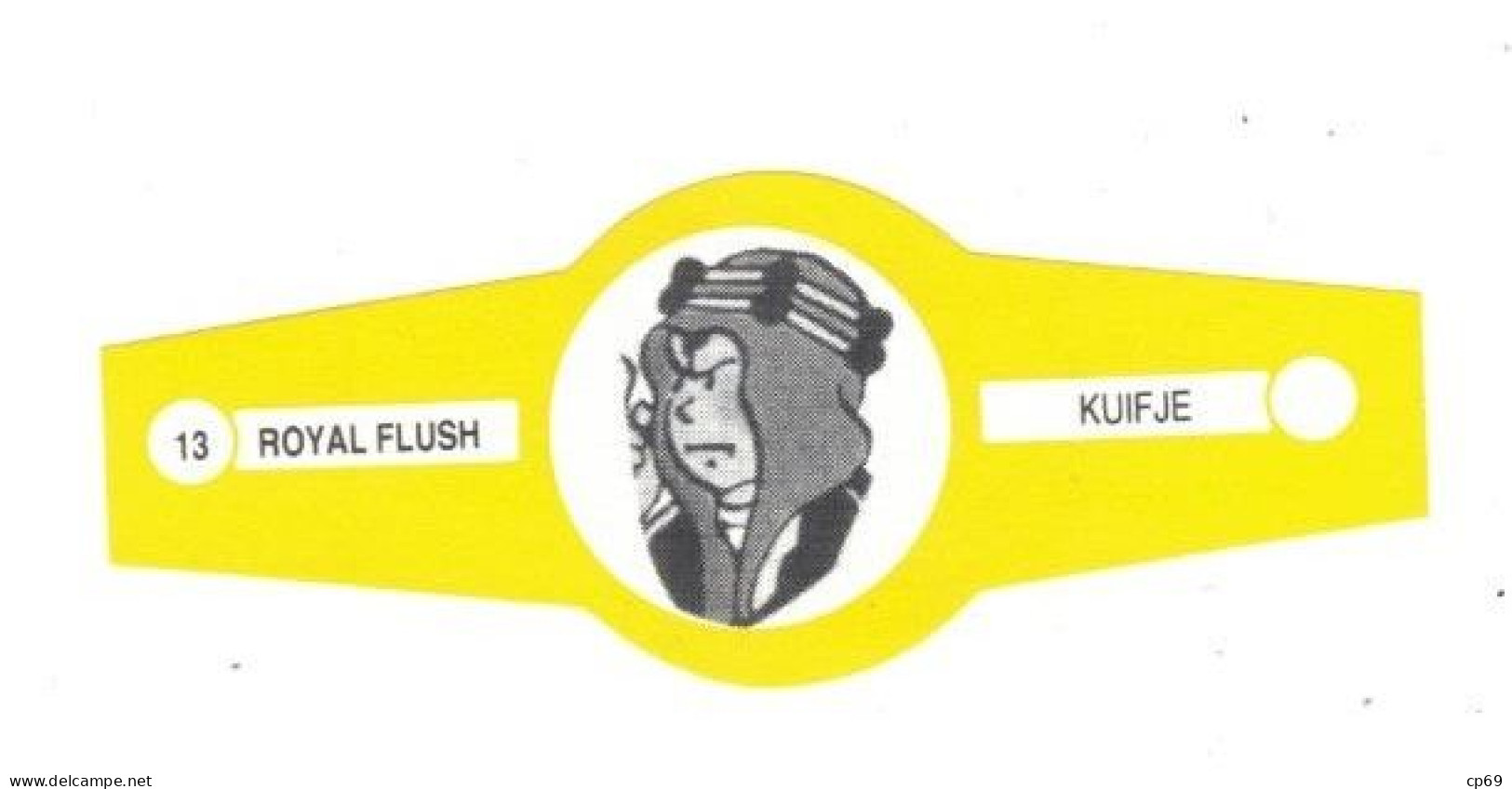 13) Bague De Cigare Série Tintin Jaune Blanche Royal Flush Kuifje Abdallah En Superbe.Etat - Advertisement