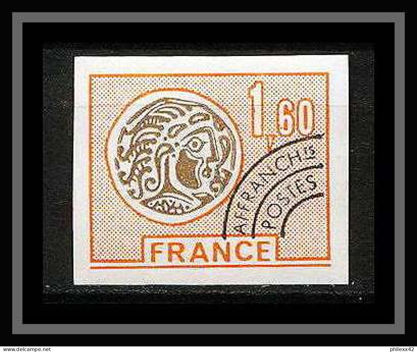 France Préoblitere PREO N°144 Monnaie Gauloise Essai (trial Color Proof) Non Dentelé Imperf ** MNH - Color Proofs 1945-…